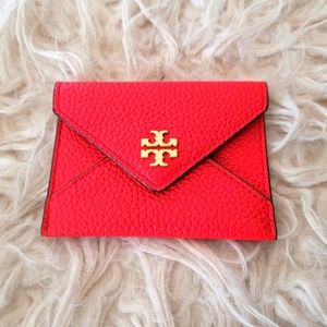 Red Tory Burch Slim Carter Envelope Wallet